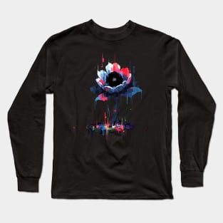 glitch flower - sci fi style Long Sleeve T-Shirt